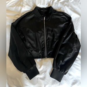 Zara Satin Bomber Jacket